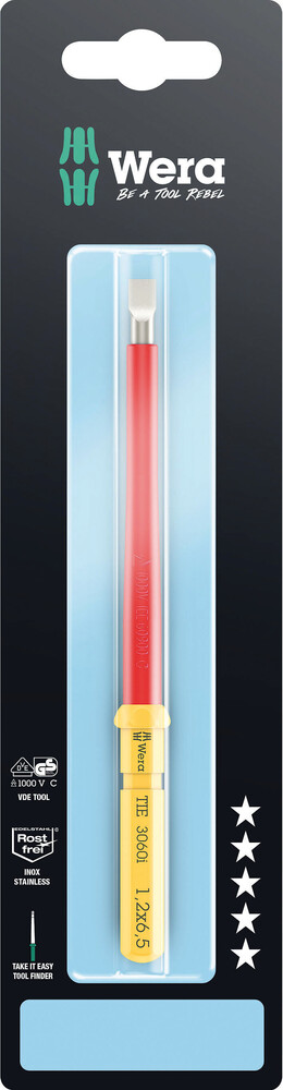 Kraftform Kompakt VDE 3060 i Take it easy SB, ze stali nierdzewnej, 1.2 x 6.5 x 157 mm 05006576001 WERA