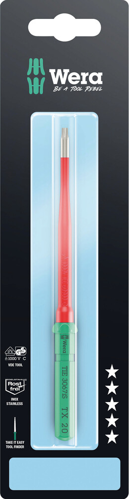Kraftform Kompakt VDE 3067 iS TORX® Take it easy SB, ze stali nierdzewnej, TX 20 x 157 mm 05006591001 WERA