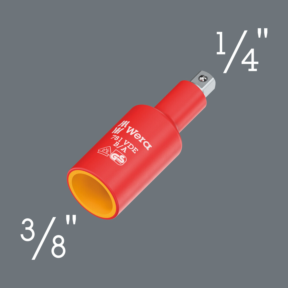 Adapter VDE 781 B/A, izolowany, 3/8", 781 B/A x 1/4 x 66 mm x 3/8" 05024692001 WERA - obrazek 2