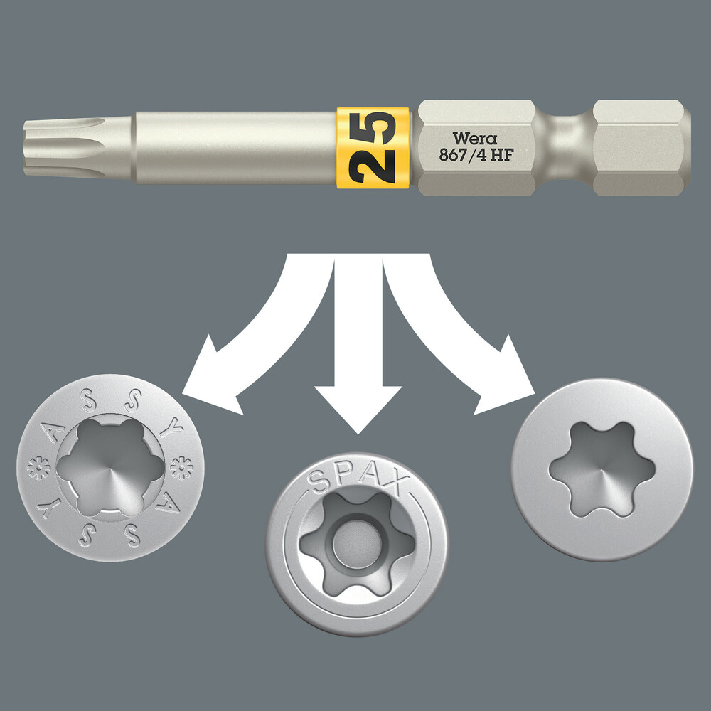 Bity 867/4 TORX® HF z funkcją przytrzymywania do wkrętów z gniazdem TORX®, TX 20 x 50 mm 05060508001 WERA - obrazek 4