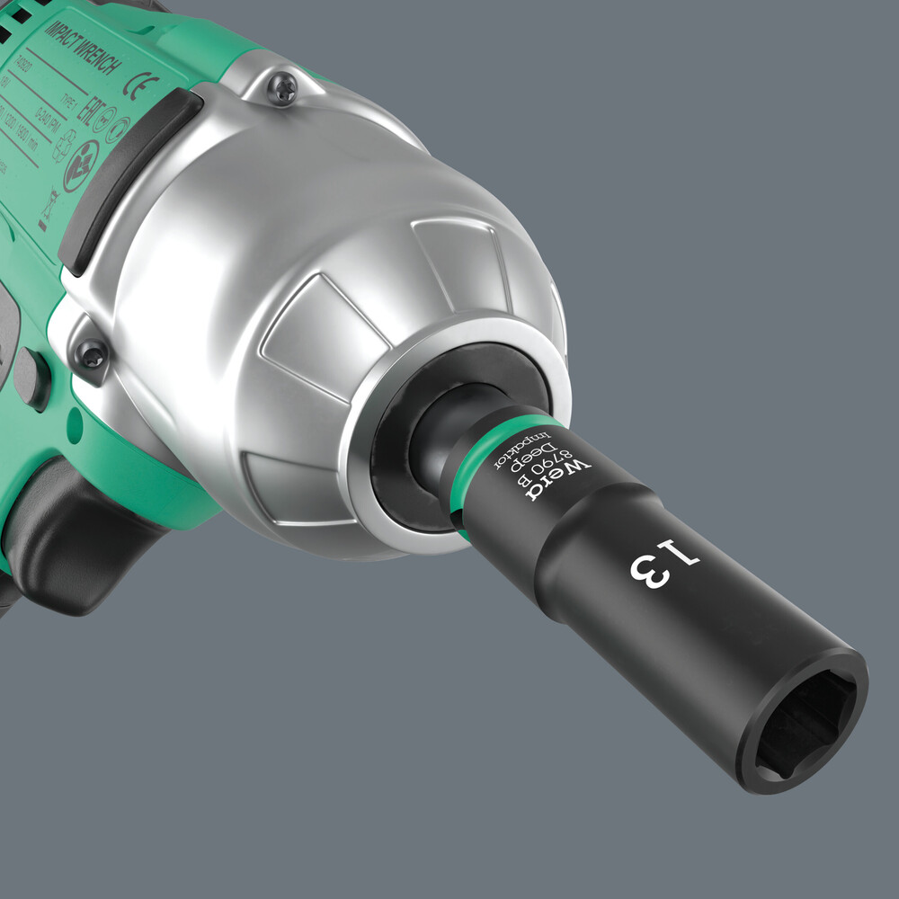 Listwa magnetyczna 9660 B Impaktor Deep 1 z zestawem kluczy nasadowych, 3/8", 10 części 05005590001 WERA - obrazek 2