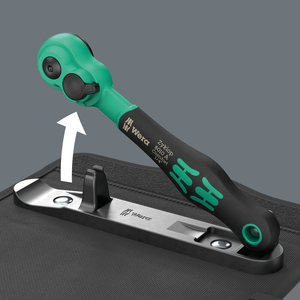 Zestaw z grzechotką 1/4" Zyklop Comfort 8100 SA 13, z przełącznikiem zmiany kierunku pracy, metryczny, 15 części 05004022001 WERA - obrazek 9