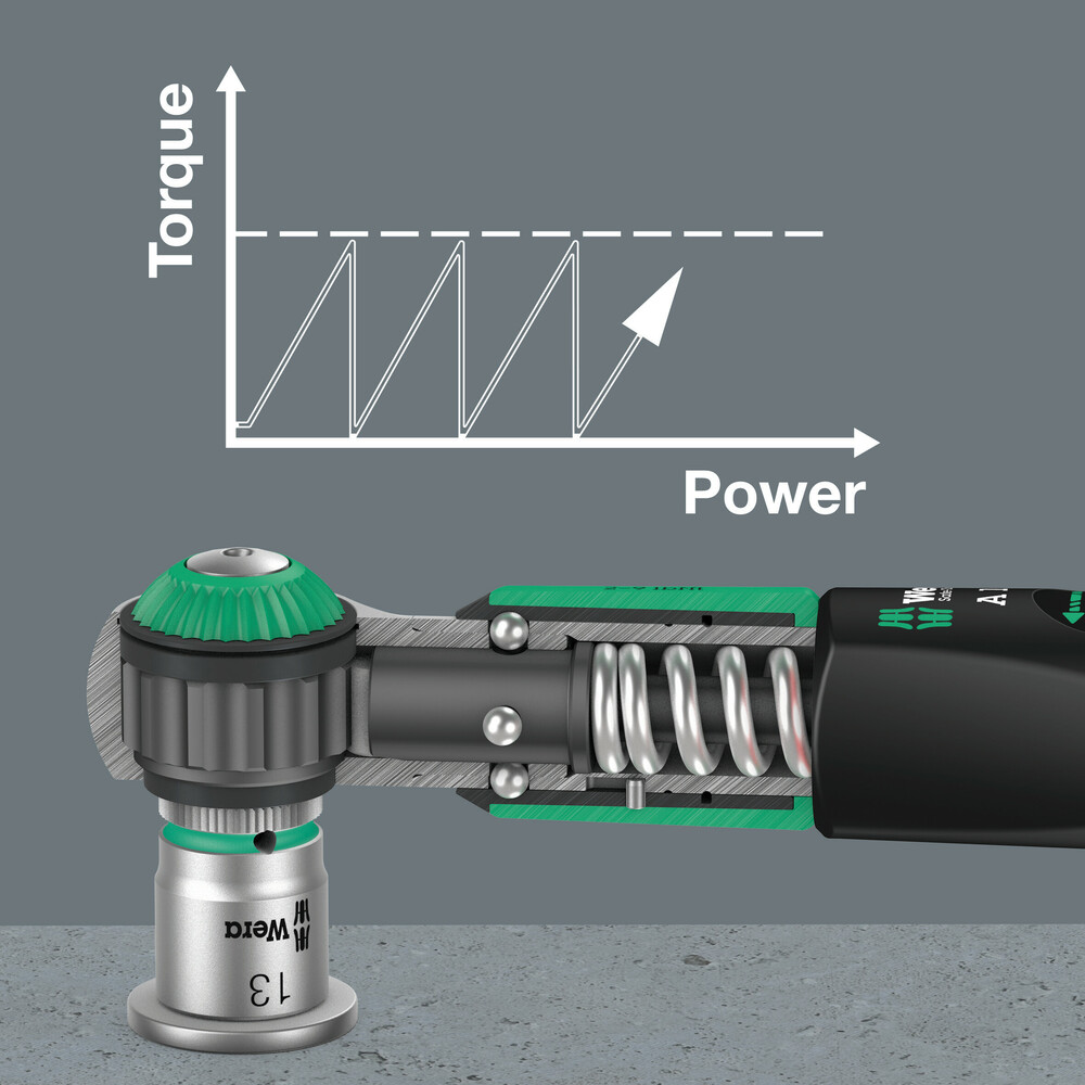 Klucz dynamometryczny Safe-Torque A 1 z zabierakiem czworokątnym 1/4", 2-12 Nm, 1/4" x 2-12 Nm 05075800001 WERA - obrazek 3