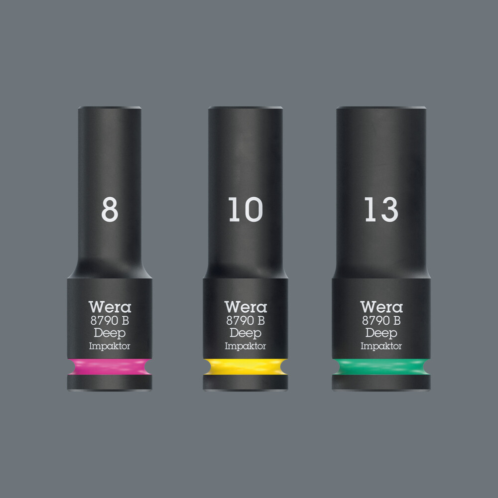 Wkładka piankowa 9728 z zestawem kluczy nasadowych Zyklop B 3/8" Impaktor Deep Set 1, 15 części 05150118001 WERA - obrazek 8
